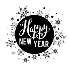 Happy new year lettering