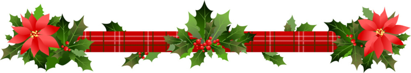 Fototapeta premium Holiday garland border