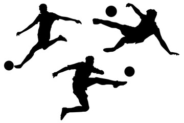 Sports Silhouette, Soccer Players, Kick, Football Players Silhouettes, Sports Men, Collection, Sports Silhouette, Running, Ball, Lifestyle, Dynamic, Player, Vector