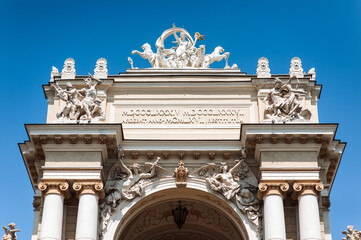 Odessa, Ukraine. Building, architecture of the opera and ballet theater.