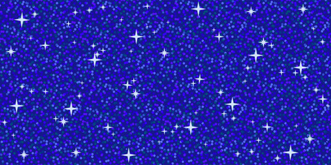 Seamless sparkling night sky