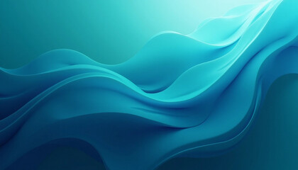 Fototapeta premium Abstract wave background with smooth blue and teal gradient lines