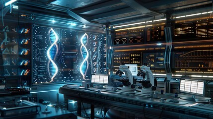 Advanced CRISPR Gene Editing Technology: DNA Research and Genetic Engineering Laboratory