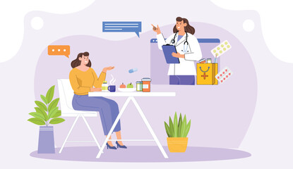 Dr Online Appointment Concept Illustration