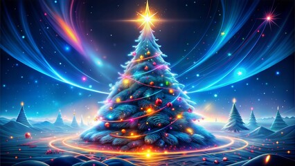 abstract christmas tree