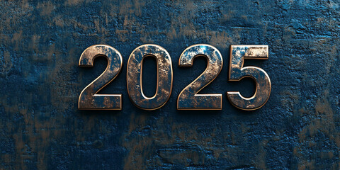 happy new year 2025 on background are decorated with a festive decor. Greeting card, happy New Year.
