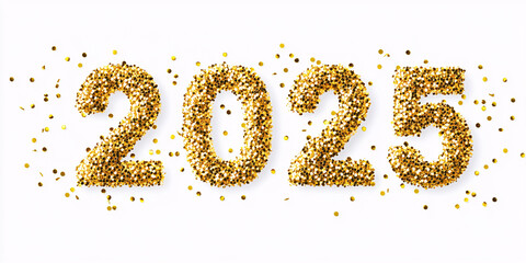 happy new year 2025 on background are decorated with a festive decor. Greeting card, happy New Year.
