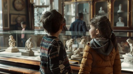 Obraz premium Curious Young Explorers: Discovering History in a Russian Museum