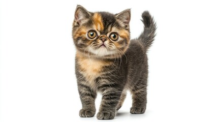 Obraz premium Playful Black Tabby Exotic Shorthair Kitten