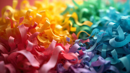 Fototapeta premium Colorful Explosion of Paper Shreds