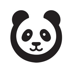 panda silhouette vector illustration 