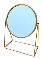 Fototapeta premium Golden circle makeup mirror