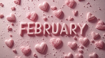 February Valentine&rsquo;s Banner with Heart Confetti
