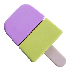 Pink and green ice cream bar