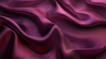 Obraz premium Luxurious deep purple satin fabric with elegant folds and soft draping. Rich texture and smooth surface create a sophisticated backdrop.