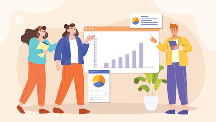 Standup Meetings Concept Illustration