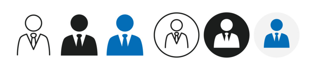 Icons representing businessmen, users, CEOs, profiles, owners, etc.