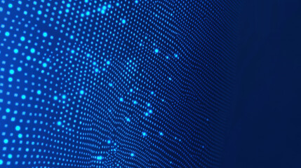 Abstract Blue Background with Pixelated Dots and Gradient Effect