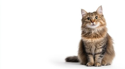 Obraz premium Captivating Siberian Cat in Natural Setting
