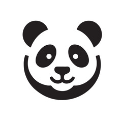 panda silhouette vector illustration 