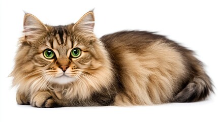 Siberian Cat Gazing at the Camera