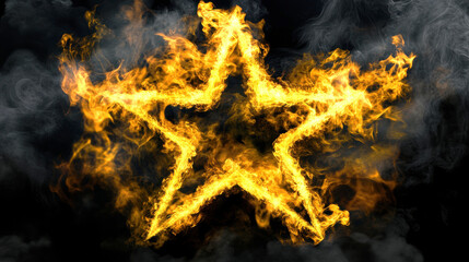 Fototapeta premium Flaming Star Symbol