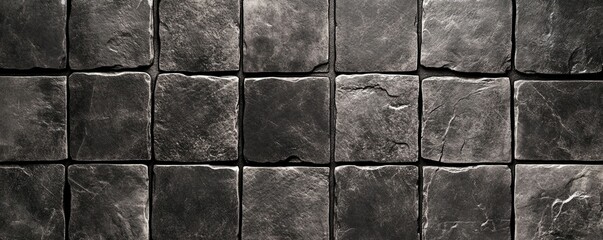 Naklejka premium Art Deco Black and White Brick Floor Drawing