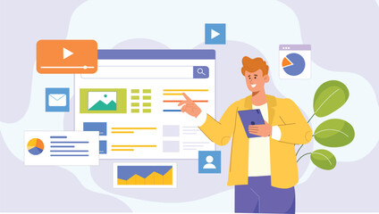 Mobile App Development Illustration