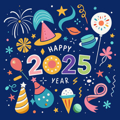Simple card happy 2025 year