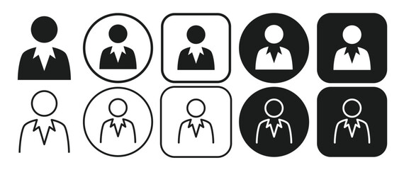 Icons representing businesswoman,user,CEO,profile,owner