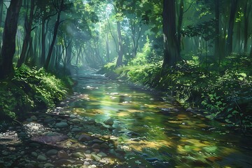 Obraz premium forest in the morning