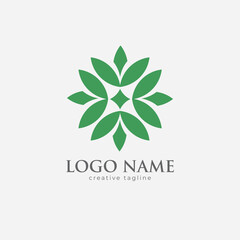 Abstract flowr logo design vector template