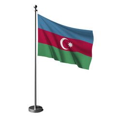 Azerbaijan flag 4 isolated, table flag