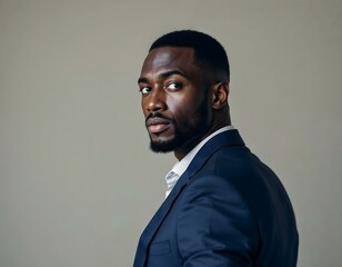 Obraz premium African descent man wearing formal dress close up