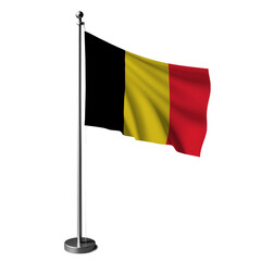 Belgium flag 4 isolated, table flag