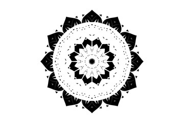 Decorative Mandala Design with Intricate Concentric Circles and Geometric Precision
