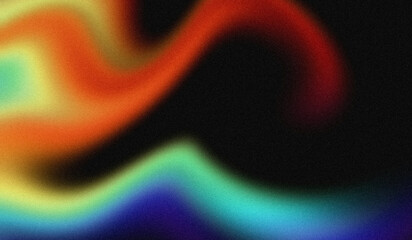 4K Beautiful color gradient background with noise. Abstract pastel holographic blurred grainy gradient banner background texture Colorful digital grain soft noise effect Nostalgia, vintage, retro