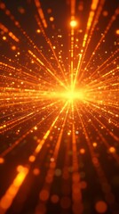 Naklejka premium Golden Grid: A Vision of Digital Connectivity