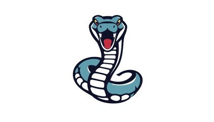 Fototapeta premium Dynamic Cobra Logo Design: Fierce and Engaging Representation for Sports Teams, Gaming Brands, or Educational Initiatives on Snakes and Wildlife