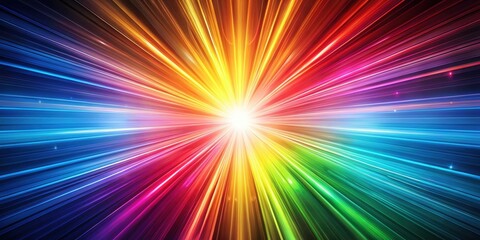 Obraz premium Vibrant burst of colorful light in various radiant hues, explosion, colored, light, vibrant, radiant, hues, abstract, dynamic