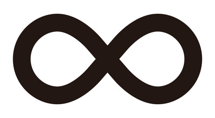 Single infinity icon. Vector illustration.