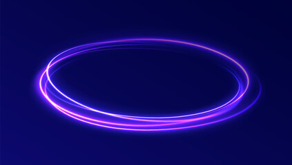 Shiny sparks of spiral wave. Png shine round frame with light circles light effect. Semicircular wave, light trail curve swirl, incandescent optical fiber vector, png, effect, wave,neon,line.