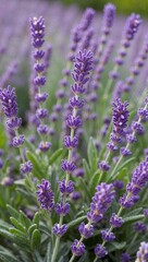 Obraz premium Lavender Fragrant herb known for its calming stress relieving properties commonly used in aromatherapy
