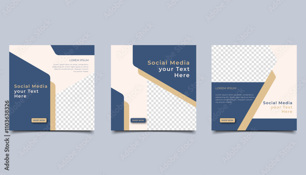 Wall mural set of editable minimal square banner template. suitable for social media post and web internet ads.