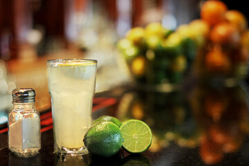 a classic margarita with fresh lime juice