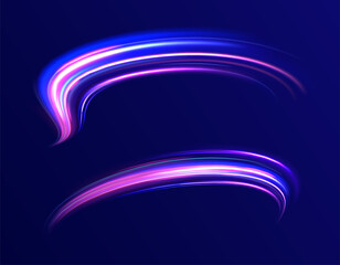 Motion Blur Effect. Abstract fire flare trace lens flares acceleration speed motion on night road. Acceleration speed motion on night road.