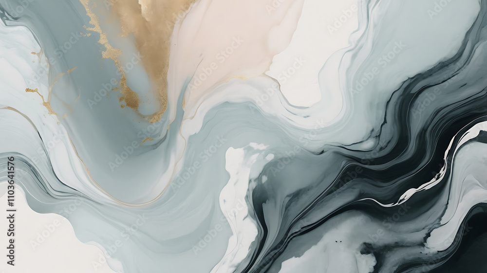 Fototapete Immerse in elegance with this marble textures alcohol ink colorful abstract art featuring smooth ombre patterns design.