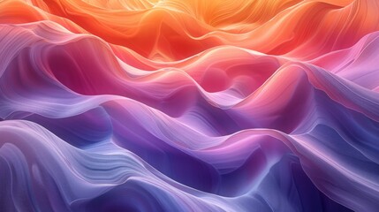 Obraz premium Abstract background with bright orange, pink and purple wavy lines. AI generative. .