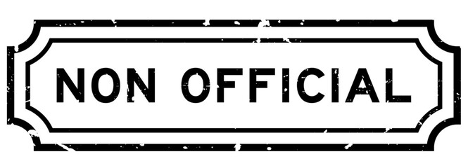 Grunge black non official word rubber seal stamp on white background