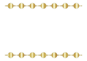 Classic Gold Text Frame, Isolated on White